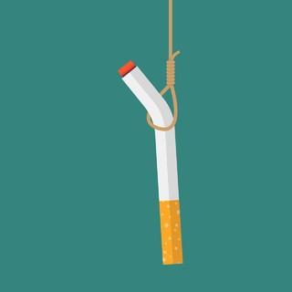 香烟上吊自杀世界哮喘日禁烟日肺健康禁烟矢量图